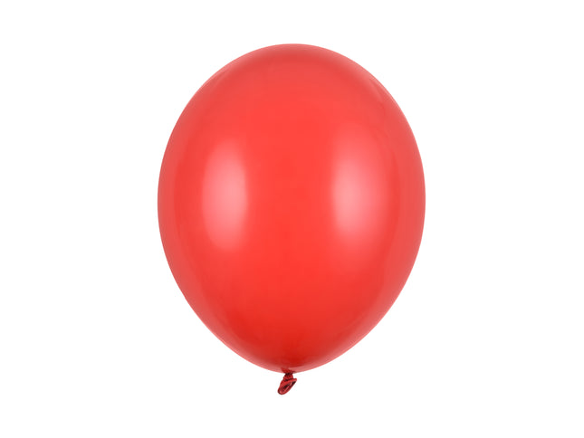 Latexballon 30cmØ Uni Pastell | 50Stk. - Rot