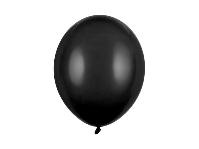 Latexballon Ø30cm "Uni Pastell" | 10 Stk. Black