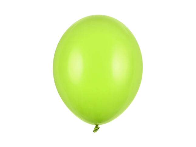 Latexballon Ø30cm "Uni Pastell" | 10 Stk. Limettengrün