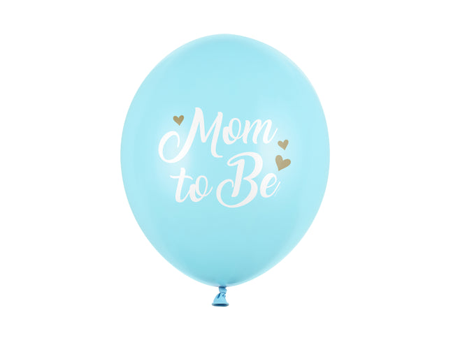 Latexballon Ø30cm "Mom to Be" | 6 Stk. - Light Blue