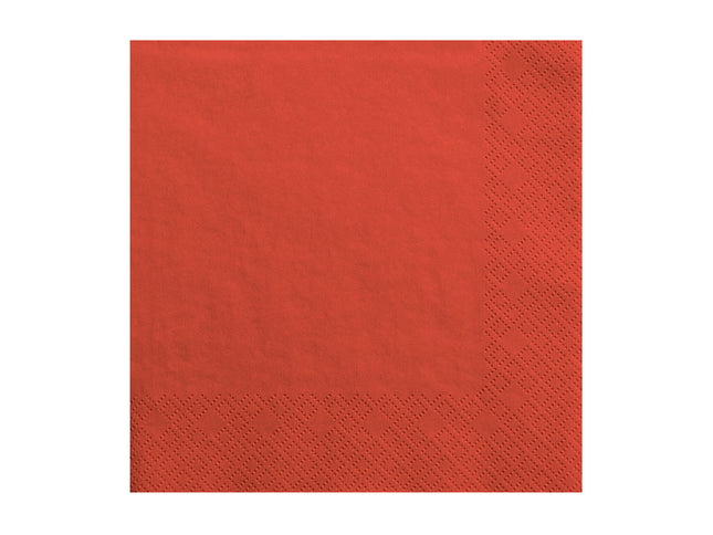 Servietten Uni 33x33 cm/ 20St. Rot