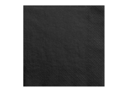 Servietten Uni 33x33 cm/ 20St. Schwarz