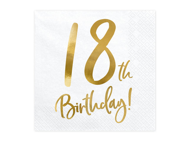 Servietten "Birthday Gold" 20Stk./33x33cm | #18