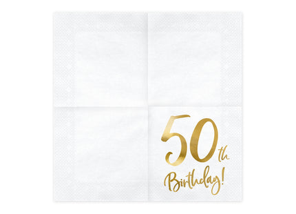 Servietten "Birthday Gold" 20Stk./33x33cm | #50