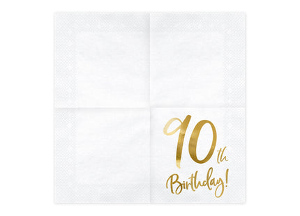 Servietten Birthday Gold 90th. 33x33cm/20St.