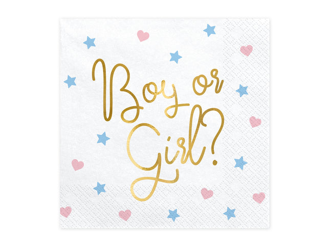 Servietten "Boy or Girl" - Gold | 20Stk./33x33cm