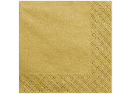 Servietten Uni 40x40 cm/ 20St. Gold-Metallic