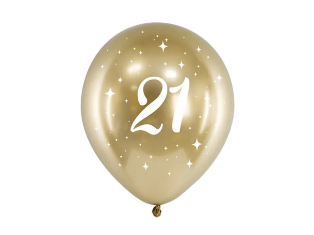 Latexballon Ø30cm "Happy Birthday" Gold | 6 Stk. #21