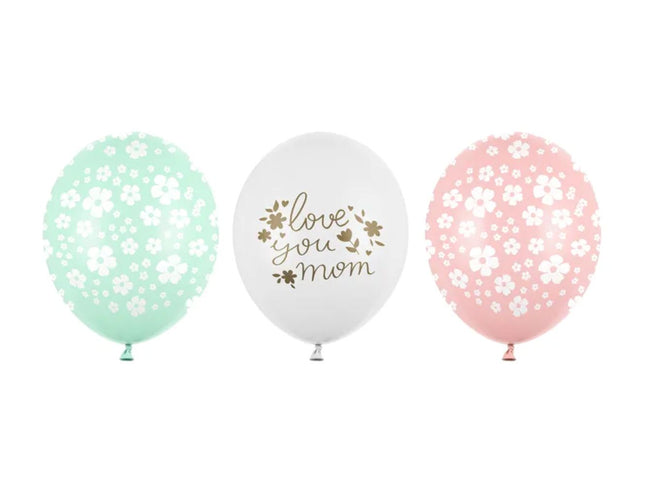 Latexballon Ø30cm "Love you mom" | 50 Stk.