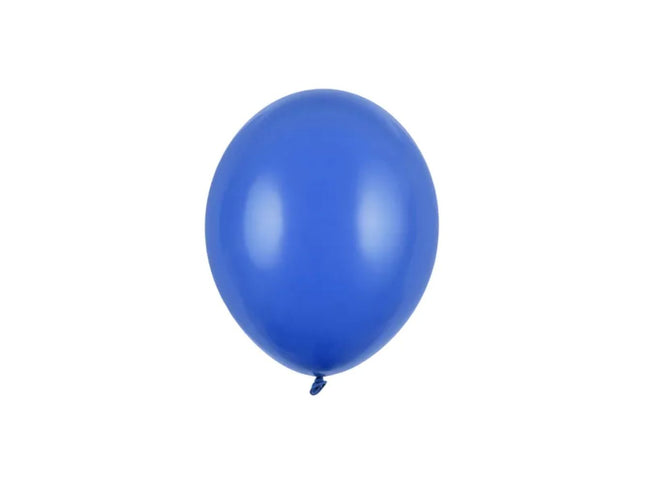 100 Latexballons "Uni Pastell" 12cm Ø | Blau