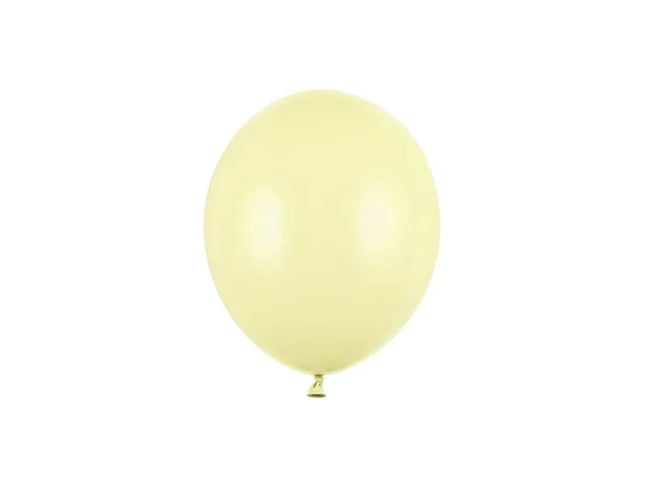 100 Latexballons "Uni Pastell" 12cm Ø | Light Yellow