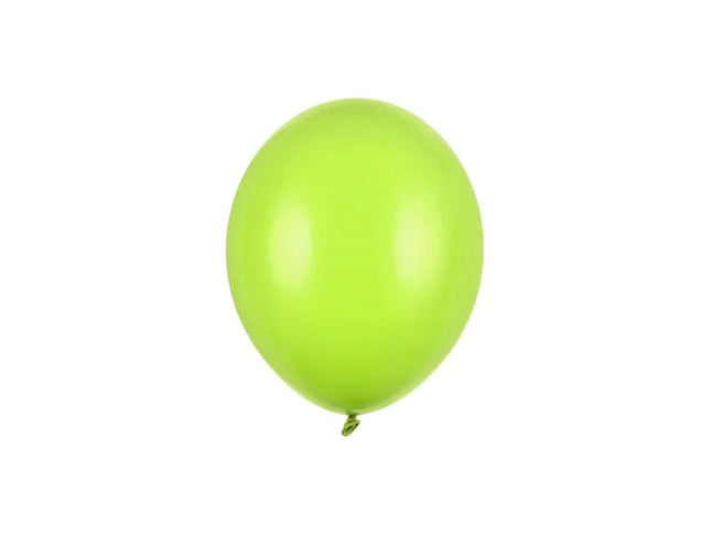 100 Latexballons "Uni Pastell" 12cm Ø | Lime Green