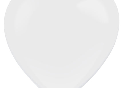 Herzballon mit Helium gefüllt | 30 cm - Weiß Frosty White